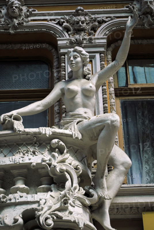 Female statue, "The Passage", hotel and mall, Odessa, Ukraine, 2011. Creator: LTL.