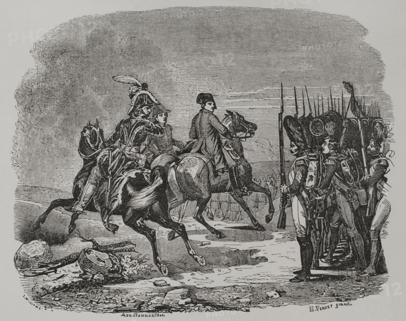 Napoleon I at the Battle of Jena, (14 October 1806), 1856.  Creator: Williams.