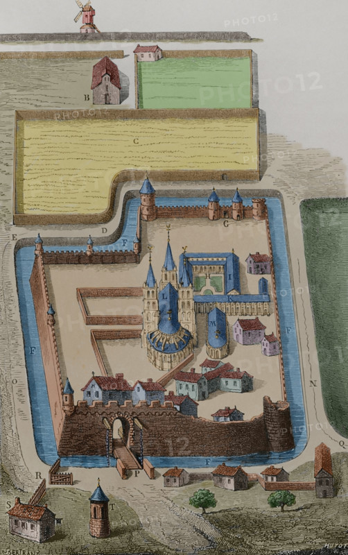 Abbey of Saint-Germain-des-Prés, Paris, France, c1700-1720, (1877).  Creator: Unknown.