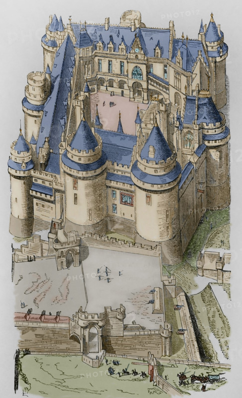 Castle of Pierrefonds, France, dated 1397, c1858-1885, (1887). Creator: Unknown.