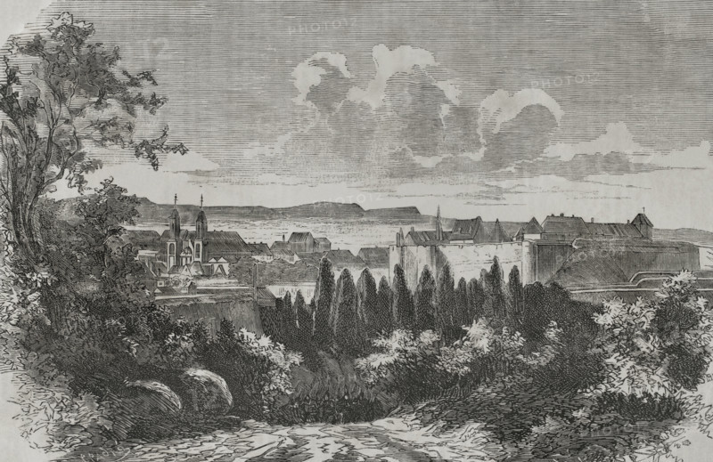 Fortress of Sedan, France, 1870.  Creator: Tomas Padro Pedret.