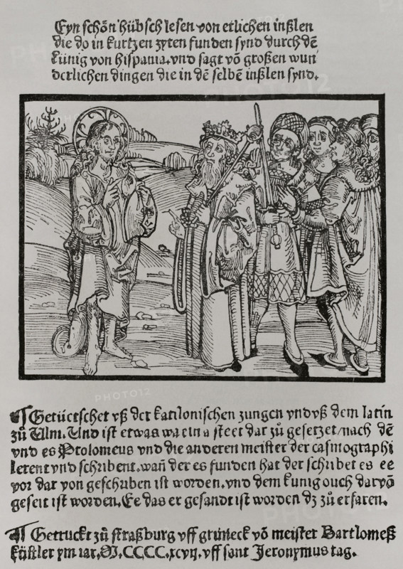 Frontispiece from one of the letters of 1493 announcing the discovery of the Indies, 1892. Creator: Unknown.