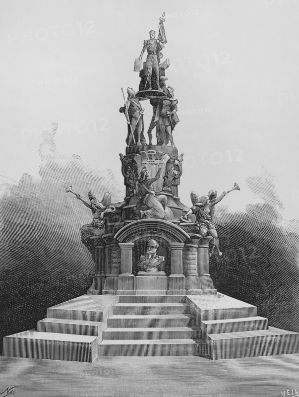 Simón Bolívar, (1783-1830), Venezuelan military and political figure, known as El Libertador, 1883.  Creators: Manuel Nao, Eugenio Vela.