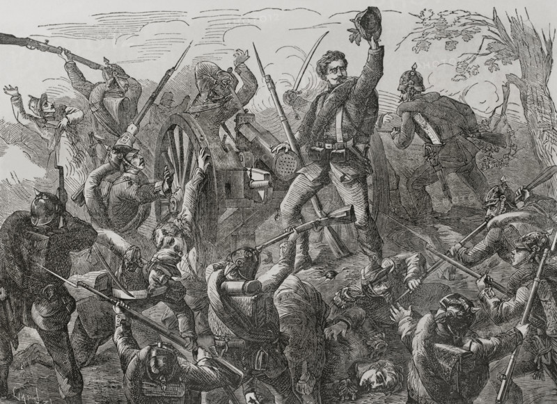 Franco-Prussian War (1870-1871): Battle of Wörth, 6 August 1870, 1870. Creator: Unknown.