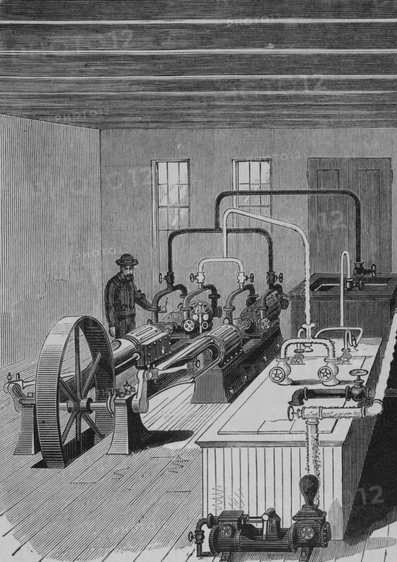 Application of cold to industry - Raoul Pictect system, 1883. Creator: Unknown.