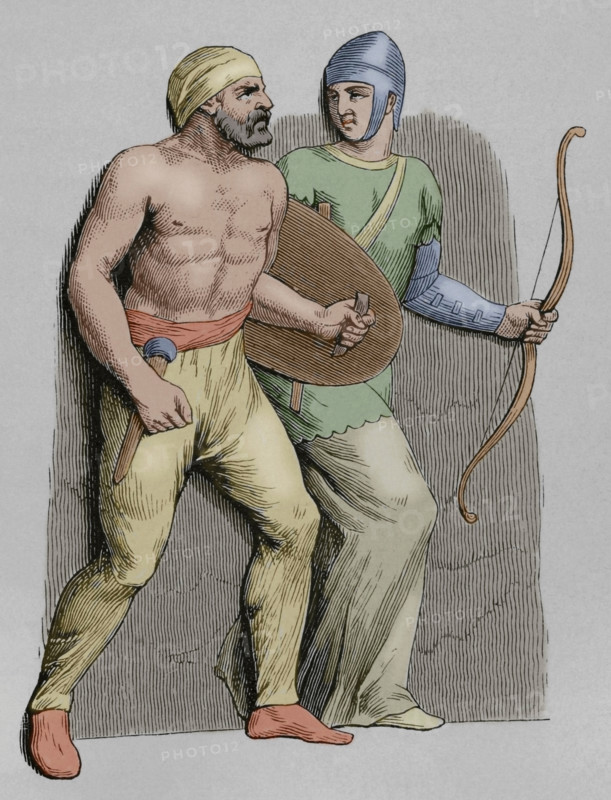 Germanic and Gaul auxiliaries, 1877.  Creator: Unknown.