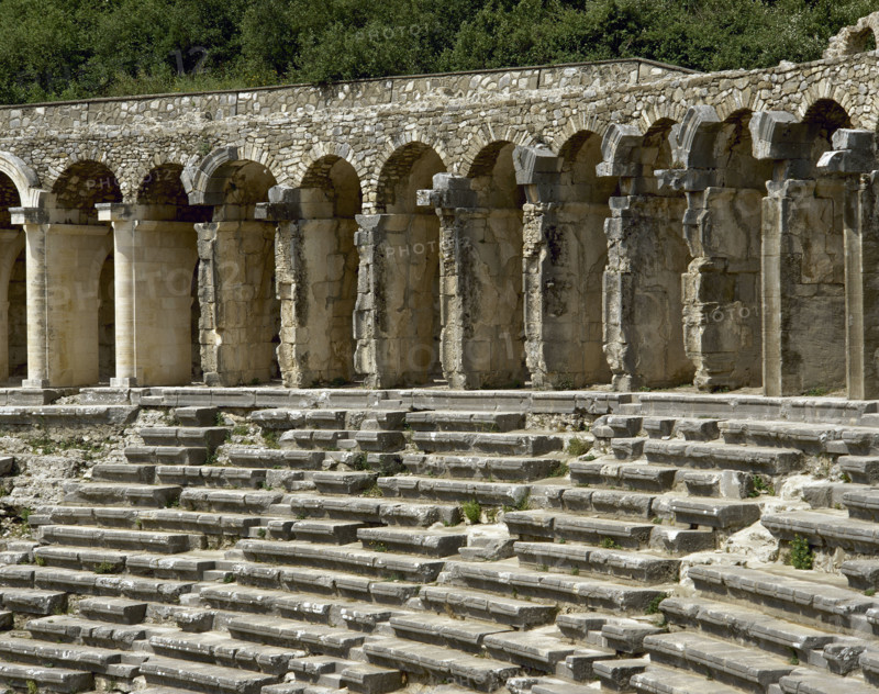Theatre of Aspendos, Roman period, 170 AD, Asia Minor, Turkey, 2000.  Creator: LTL.