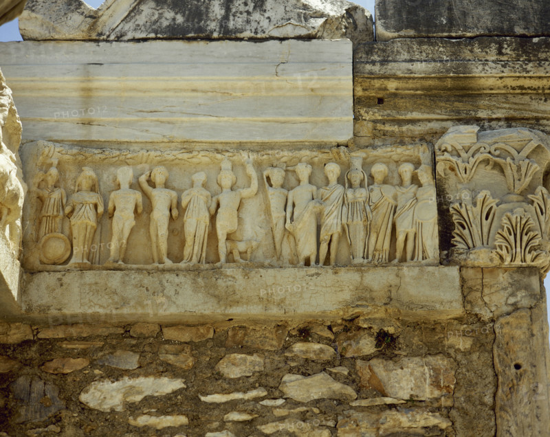 Frieze from Temple of Hadrian, Ephesus, Anatolia, Turkey, 4th century AD (Replica), 1999.  Creator: LTL.
