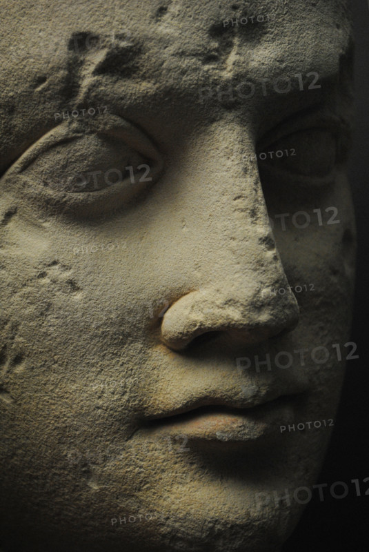 Male portrait detail, Roman art, 1st century, Odessa Archaeological Museum, Ukraine, 2011. Creator: LTL.