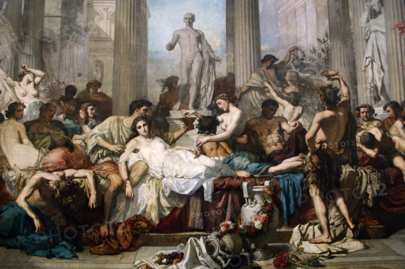 Romans during the Decadence, (Les Romains de la décadence), 1847. Orsay Museum, Paris. France. Creator: Thomas Couture.