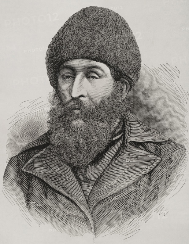 Sher Ali Khan, (1825-1879), Amir of Afghanistan, (1863-1866 y 1868-1879), Barakzai dynasty, 1878. Creator: Arturo Carretero y Sánchez.
