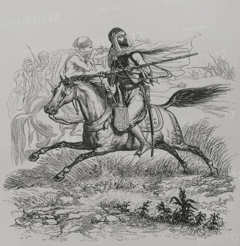 Abd el-Kader's cavalry, 1856.  Creator: Unknown.