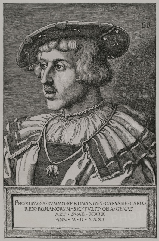 Ferdinand I, (1503-1564), Holy Roman Emperor from 1558, following the abdication of Charles V, 1877. Creator: Unknown.
