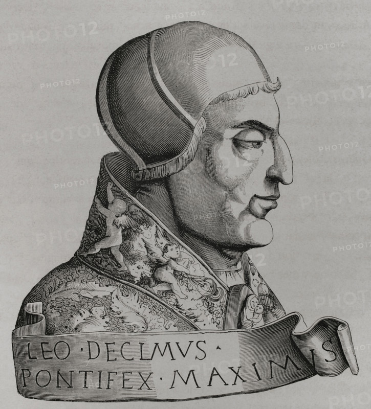 Portrait of Leo X, (1475-1521), Pope of the Catholic Church between 1513 and 1521, 1877.  Creator: Unknown.