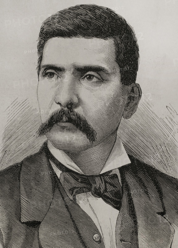 Portrait of Porfirio Díaz, (1830-1915), Mexican military and politician, 1878.  Creator: Arturo Carretero y Sánchez.