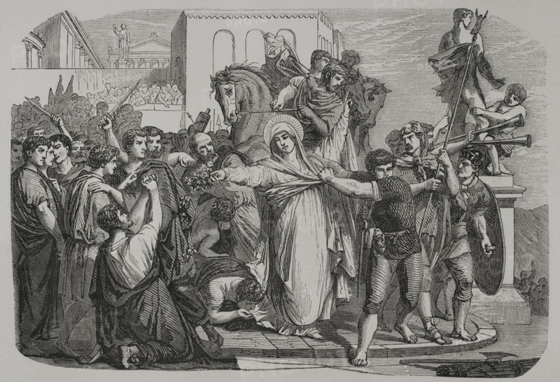 Death of Saint Dorothy or Dorothy of Caesarea, (c279-c311), 1856.  Creator: Unknown.