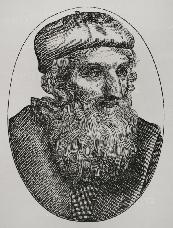 Portrait of John Wycliff or Wycliffe, (c1330-1384), English theologian, 1877.  Creator: Unknown.