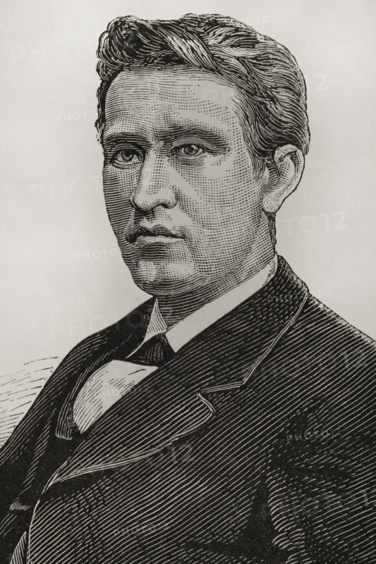 Portrait of Thomas Alva Edison, (1847-1931), American inventor, 1878. Portrait. Creators: Tomás Carlos Capuz, Unknown.