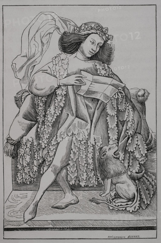 The Knight playing card from a card game, (c1420-1468), 1877. Creator: Unknown.