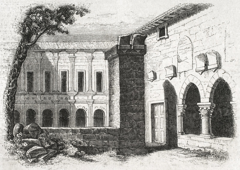 Processional cloister, Monastery of San Pedro de Cardeña, Castrillo del Val, Burgos..., Spain, 1852. Creator: Unknown.