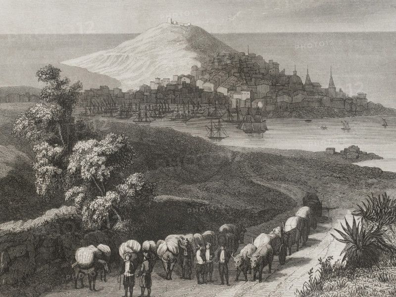 General view of the city of La Coruna, Galicia, Spain, 1853.  Creator: Unknown.