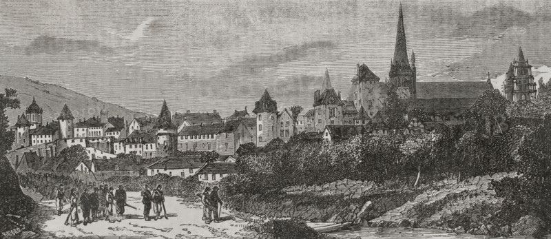 General view of the town, Autun, France, 1870. Creator: Manuel Ricord.