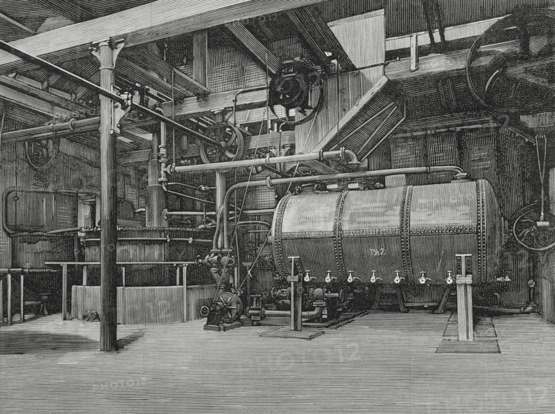 Industrial alcohols factory of Folch, Albiñana y Compañía Barcelona, Catalonia, Spain, 1883. Creator: Unknown.