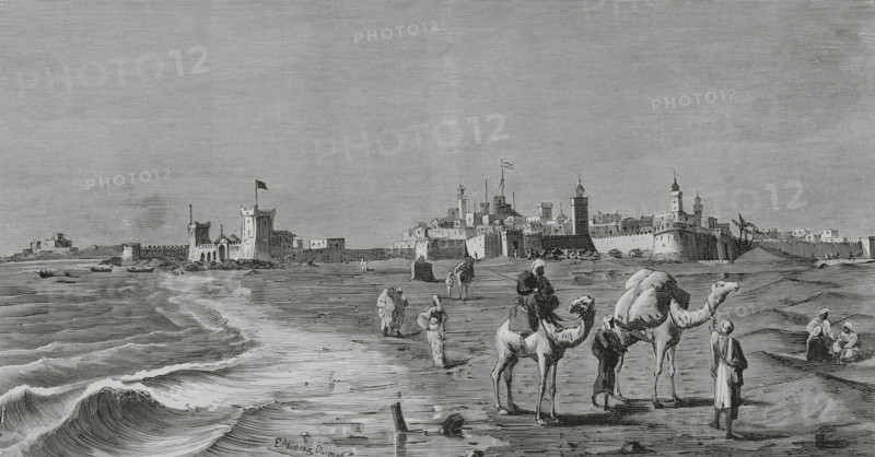 Mogador (now Essaouira), Morocco, 1883. General view.  Creator: Eugenio Alvarez Dumont.