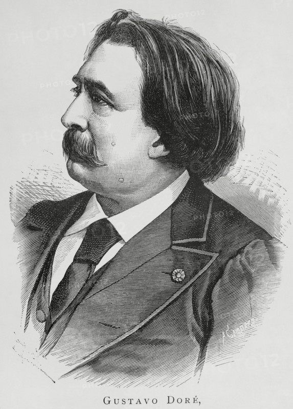 Gustave Doré, (Paul Gustave Doré) (1832-1883), French artist, painter and illustrator.  Creator: Arturo Carretero y Sánchez.