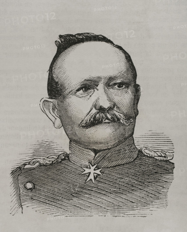 Eduard von Fransecky (Eduard Friedrich Karl von Fransecky) (1807-1890), Prussian general, 1870.  Creator: Unknown.