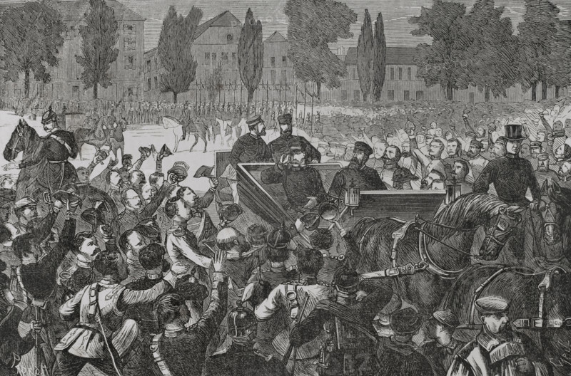 Arrival of King Wilhelm I of Prussia at Versailles, 1870.  Creator: Tomás Carlos Capuz.