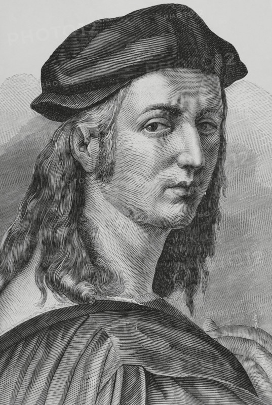 Raphael (1483-1520), Italian Renaissance artist, 1883. Detail. Creator: Marcelo Paris.