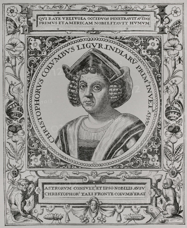 Christopher Columbus, (1451-1506), Navigator, cartographer and admiral, 1892.  Creator: Unknown.