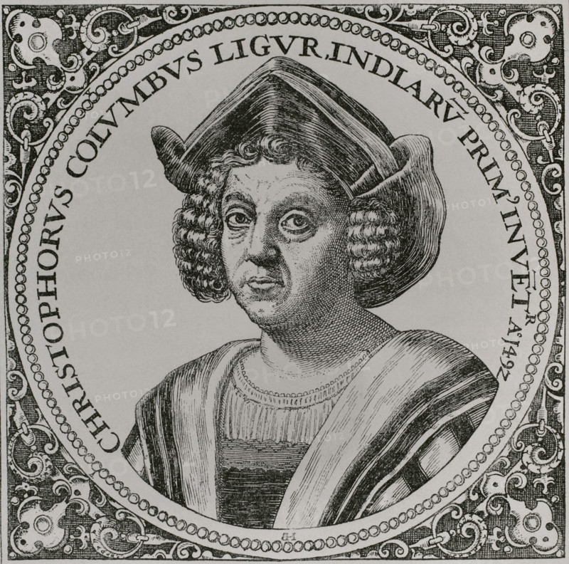 Christopher Columbus, (1451-1506), Navigator, cartographer and admiral, 1892.  Creator: Unknown.