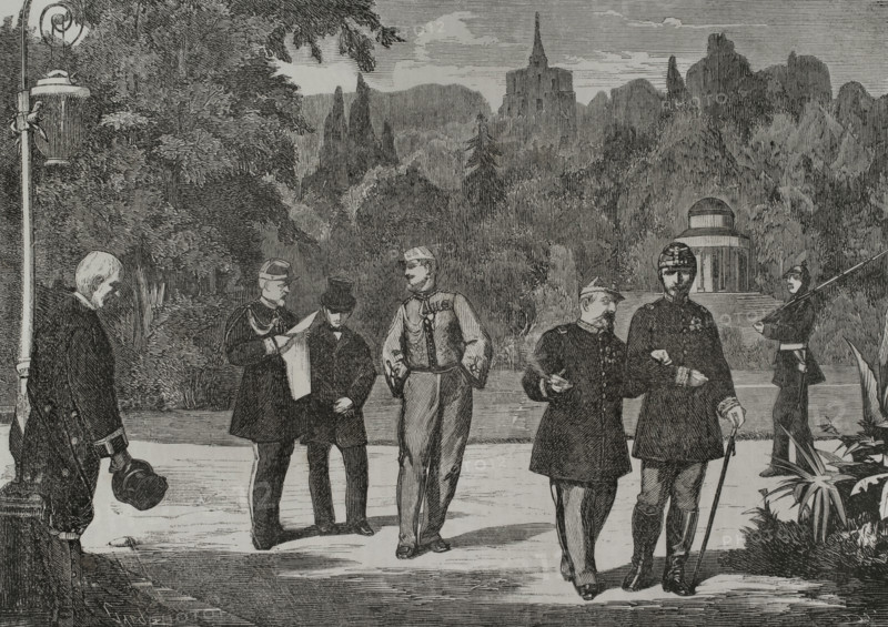 Napoleon III at Wilhelmshöhe Palace in the Prussian city of Kassel, his residence..., 1870.  Creator: Tomás Carlos Capuz.