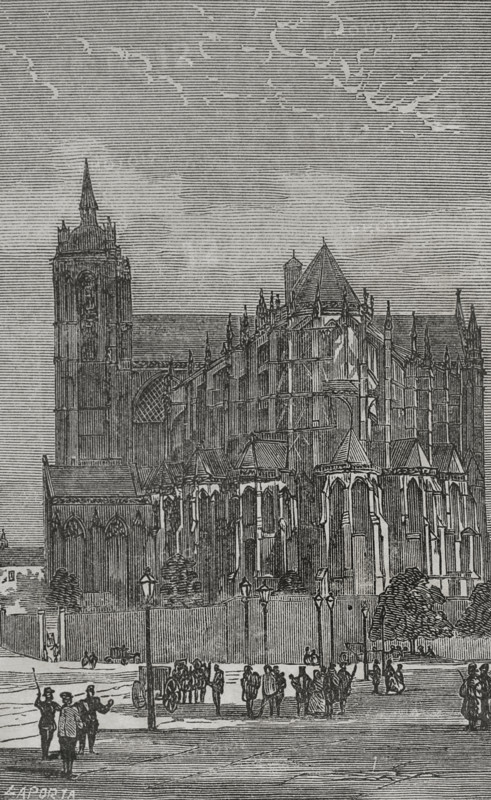 Cathedral of Saint Julian of Le Mans, (Cathédrale Saint-Julien du Mans), Le Mans, France, 1870.  Creator: Laporta.