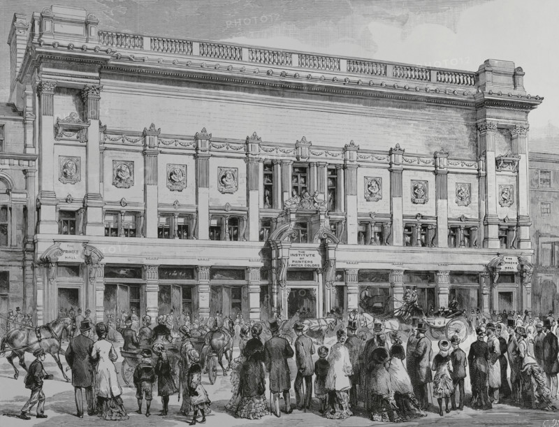 Building of The Institute of Painters in Water Colours, built in Piccadilly by..., 1883.  Creator: Unknown.