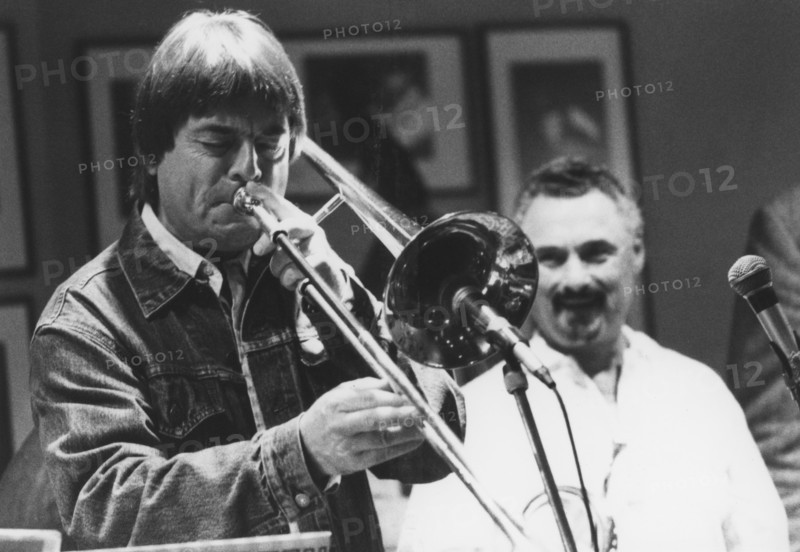 Bill Watrous, Shorty Rogers, Stan Kenton Band, Ronnie Scott's, c1982. Creator: Brian Foskett.