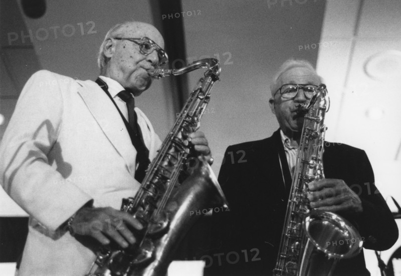 Flip Phillips and Jerry Jerome, Arbors Jazz Weekend, Florida, 1997. Creator: Brian Foskett.