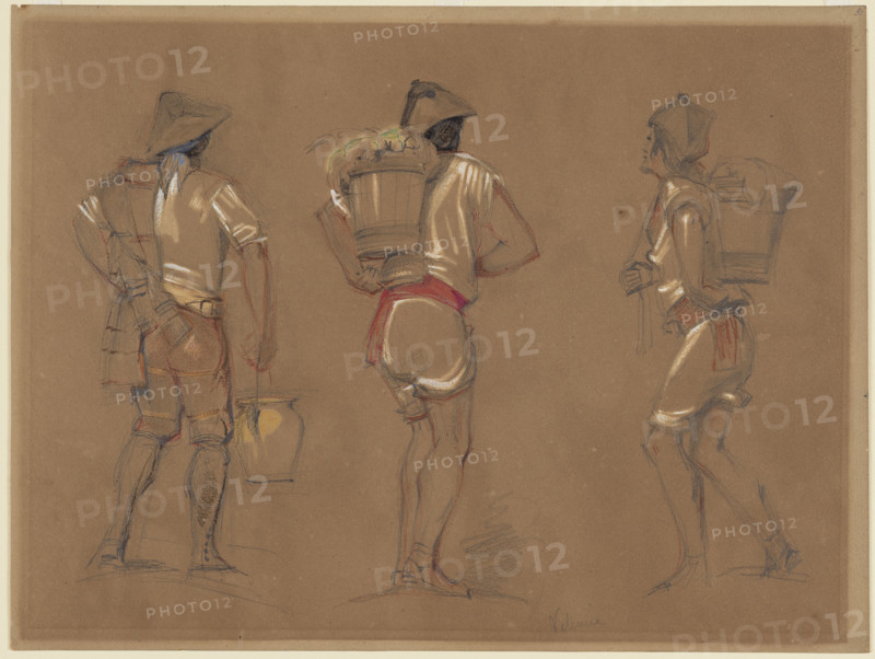 Spanish Peasants, 19th century. Creator: John Frederick Lewis.