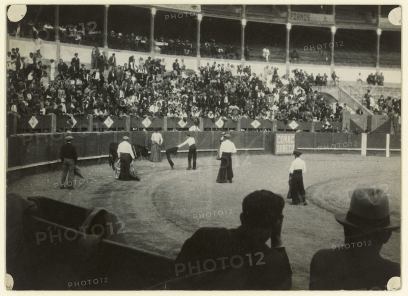 Bullfight, Spain, early-mid 20th century. Creator: Edward Morland Lewis.