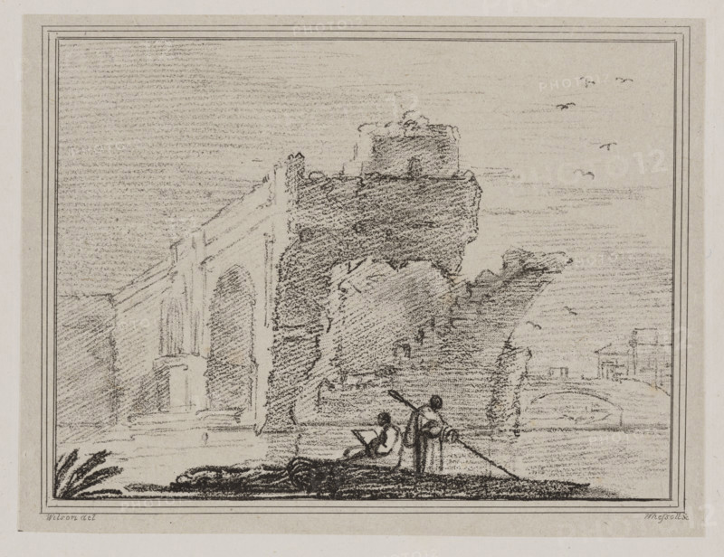 Ponte Rotto, Rome, late 18th-early 19th century. Creator: John Whessell.