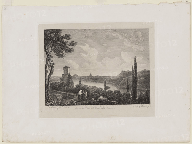 View on the Tiber with Rome in the Distance, 19th century. Creator: Thomas Hastings.