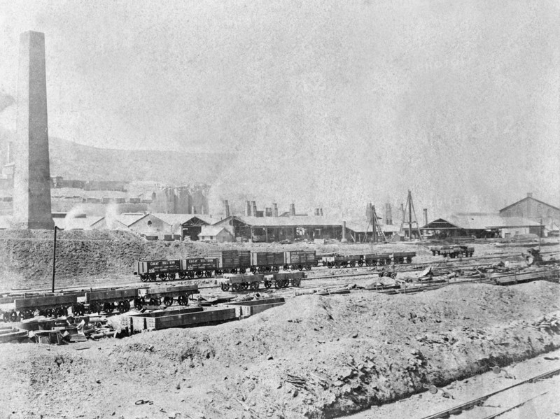 Rhymney ironworks, Mid-Glamorgan, South Wales, 1880s. Creator: Alfred Freke.