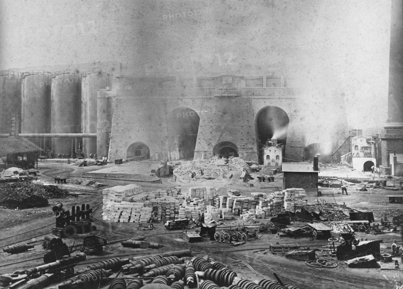 Rhymney ironworks, Mid-Glamorgan, South Wales, 1870s. Creator: Alfred Freke.