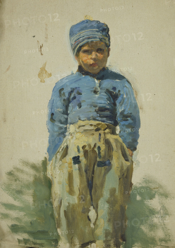 Study of a Young Dutch Boy, mid-late 1870s. Creator: George Clausen.