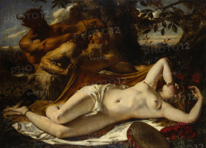 Sleeping Nymph and Satyrs, 1828. Creator: William Etty.