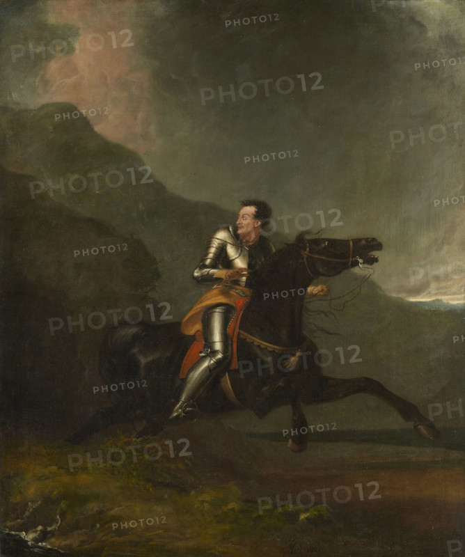 Sir Trevisan fleeing from Despair, 1820. Creator: Abraham Cooper.
