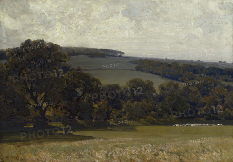 Evening in the Cotswolds, c1913. Creator: Alfred Edward East.