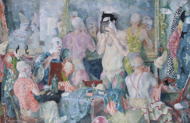 Clowns' Dressing Room, 1940. Creator: Henry George Hoyland.